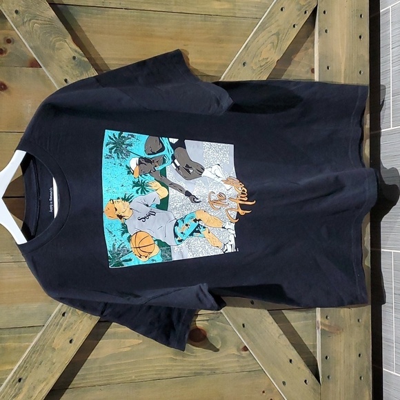 BLACK GRAPHIC TSHIRT LOS ANGELES WHITE MEN CANT JUMP MOVIE SIZE XXL - Picture 1 of 6